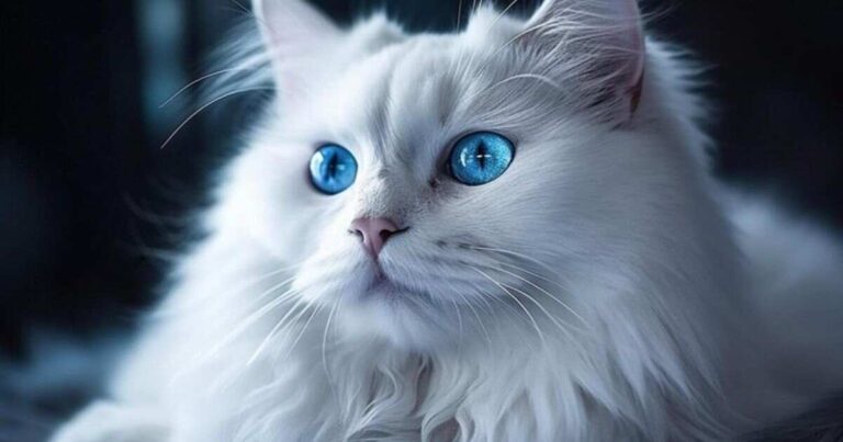 The Serene Majesty of White Cats with Blue Eyes